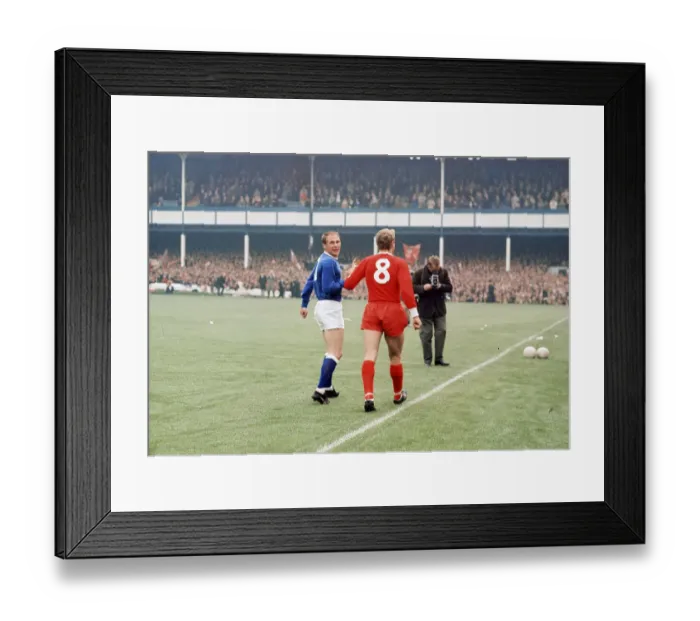 Framed Print : The 1966 FA Charity Shield Merseyside derby match between Liverpool Framed Print : The 1966 FA Charity Shield Merseyside derby match between Liverpool