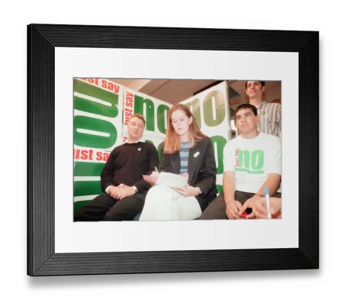 Framed Print : The Welsh devolution referendum of 1997 was a pre-legislative referendum held in Wales