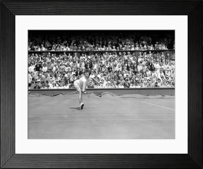 Framed Print : Wimbledon Tennis, Billie Jean Moffitt (later King) in play against Margaret Smith Framed Print : Wimbledon Tennis, Billie Jean Moffitt (later King) in play against Margaret Smith