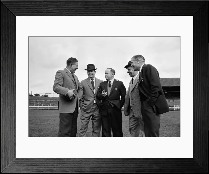 Framed Print : Former Celtic football players visit their former grounds. 26th March 1961 Framed Print : Former Celtic football players visit their former grounds. 26th March 1961