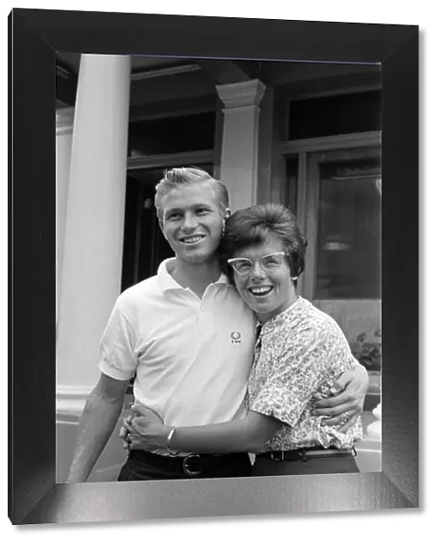 Billie Jean King and her husband Larry before they leave for Wales where Billie Jean