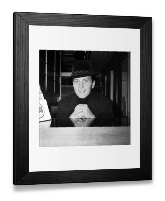Framed Print : Pat Boone at London Airport on his way back to America. 31st October 1962