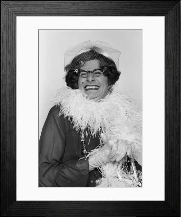 Framed Print : Barry Humphries as Dame Edna Everage. 2nd October 1973