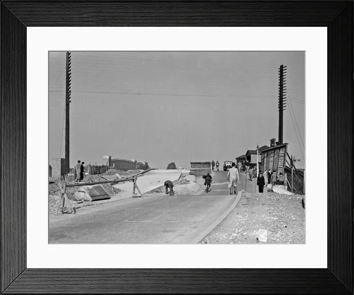 Framed Print : Bridge improvement and construction close to Hillingdon Station 1936
