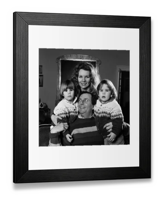 Framed Print : Barry Humphries with his wife Diane Millstead and their children Rupert and Oscar Framed Print : Barry Humphries with his wife Diane Millstead and their children Rupert and Oscar