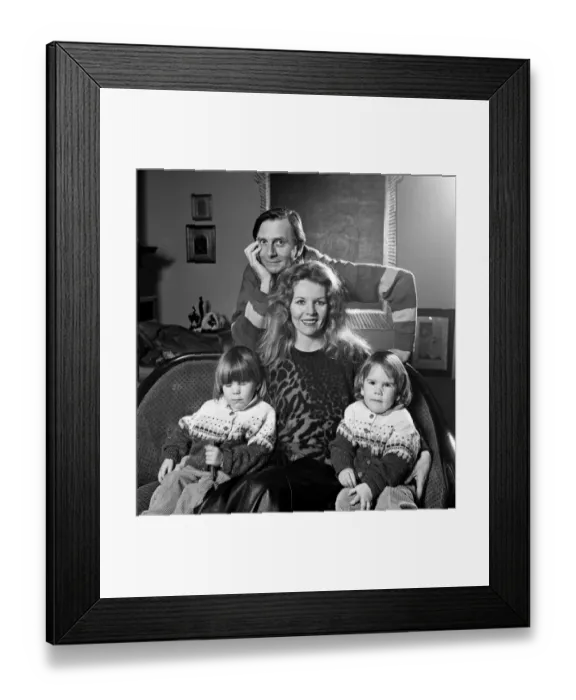 Framed Print : Barry Humphries with his wife Diane Millstead and their children Rupert and Oscar Framed Print : Barry Humphries with his wife Diane Millstead and their children Rupert and Oscar