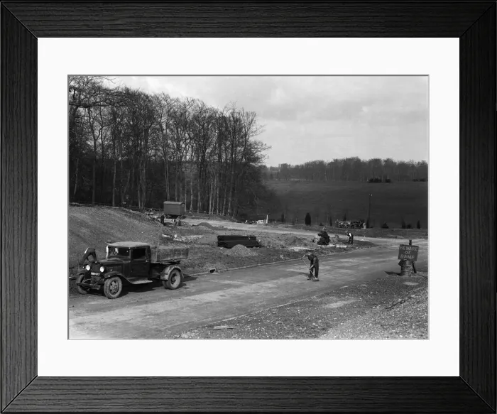 Framed Print : Widening Leborough Lane, Amersham Road, Beaconsfield. Circa 1935 Framed Print : Widening Leborough Lane, Amersham Road, Beaconsfield. Circa 1935