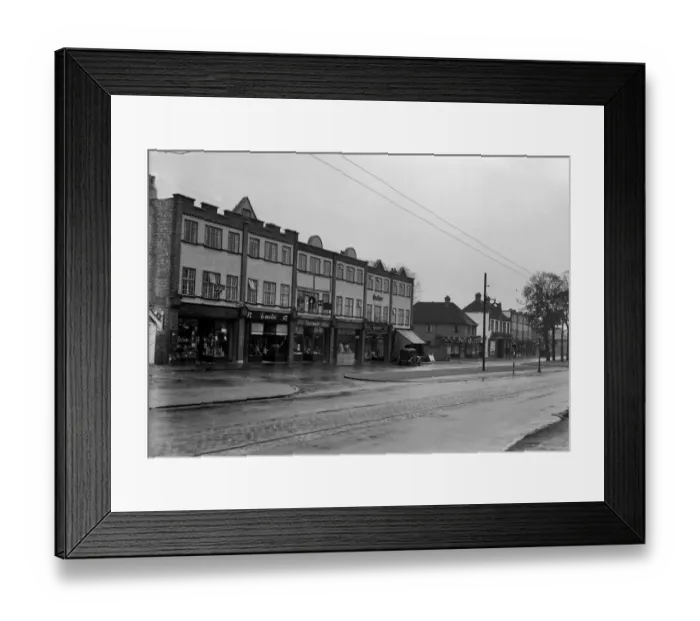 Framed Print : Uxbridge Road, shops, Hillingdon Circa 1936 Framed Print : Uxbridge Road, shops, Hillingdon Circa 1936