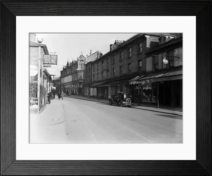Framed Print : Randalls store and adjacent shops, Vine Street, Uxbridge 1936 Framed Print : Randalls store and adjacent shops, Vine Street, Uxbridge 1936