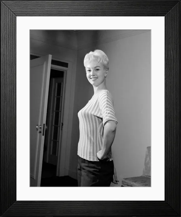 Framed Print : Mylene Demongeot, french actress, pictured at The Dorchester Hotel, London Framed Print : Mylene Demongeot, french actress, pictured at The Dorchester Hotel, London