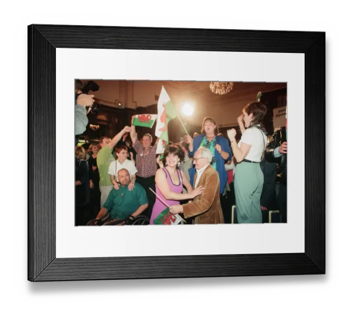Framed Print : The Welsh devolution referendum of 1997 was a pre-legislative referendum held in Wales