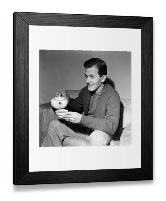 Framed Print : American singer Pat Boone in the UK for a series of television and variety engagements