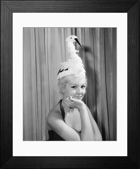 Framed Print : Mylene Demongeot, french actress, pictured in her suite at The Savoy Hotel, London Framed Print : Mylene Demongeot, french actress, pictured in her suite at The Savoy Hotel, London