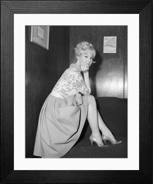 Framed Print : Mylene Demongeot, french actress, pictured at press reception for her new film Framed Print : Mylene Demongeot, french actress, pictured at press reception for her new film
