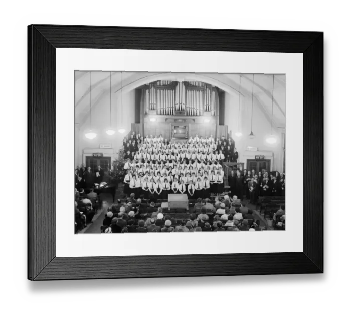 Framed Print : The Youth Choir seen here giving a concert of Christmas carols at the Central Hall Framed Print : The Youth Choir seen here giving a concert of Christmas carols at the Central Hall