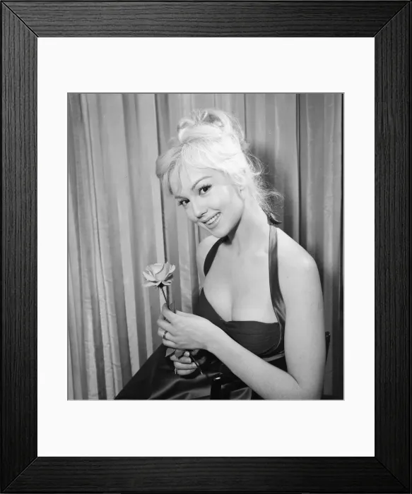 Framed Print : Mylene Demongeot, french actress, pictured in her suite at The Savoy Hotel, London Framed Print : Mylene Demongeot, french actress, pictured in her suite at The Savoy Hotel, London