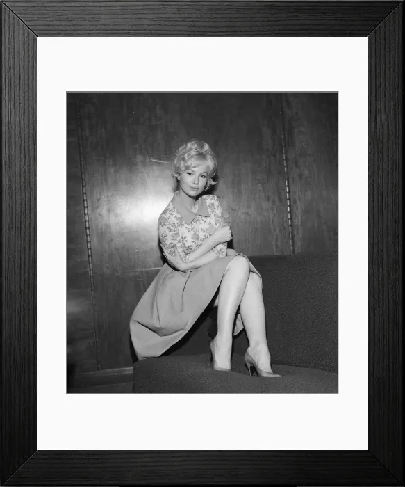 Framed Print : Mylene Demongeot, french actress, pictured at press reception for her new film