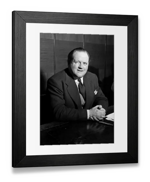 Framed Print : Broadcaster Richard Dimbleby. 24th March 1953 Framed Print : Broadcaster Richard Dimbleby. 24th March 1953