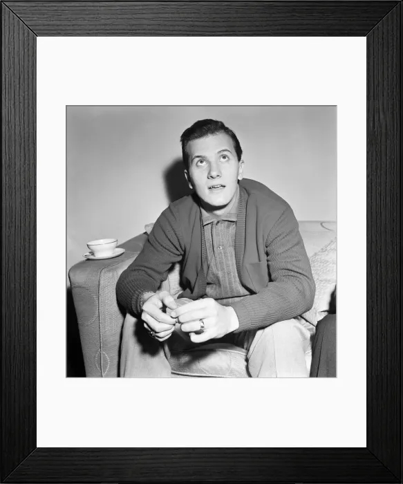 Framed Print : American singer Pat Boone in the UK for a series of television and variety engagements Framed Print : American singer Pat Boone in the UK for a series of television and variety engagements