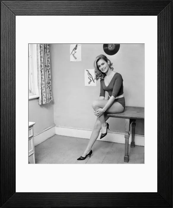 Framed Print : Alexandra Bastedo, British actress, pictured at home in London Framed Print : Alexandra Bastedo, British actress, pictured at home in London