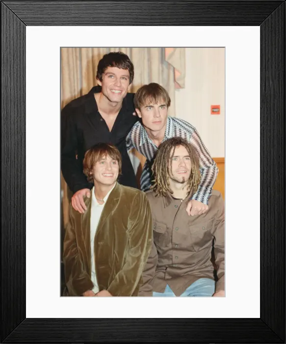 Framed Print : Take That, populate British music group boy band, hold a press conference to announce Framed Print : Take That, populate British music group boy band, hold a press conference to announce