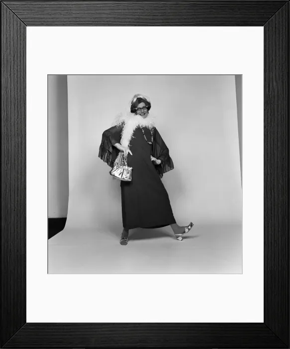 Framed Print : Barry Humphries as Dame Edna Everage. 2nd October 1973