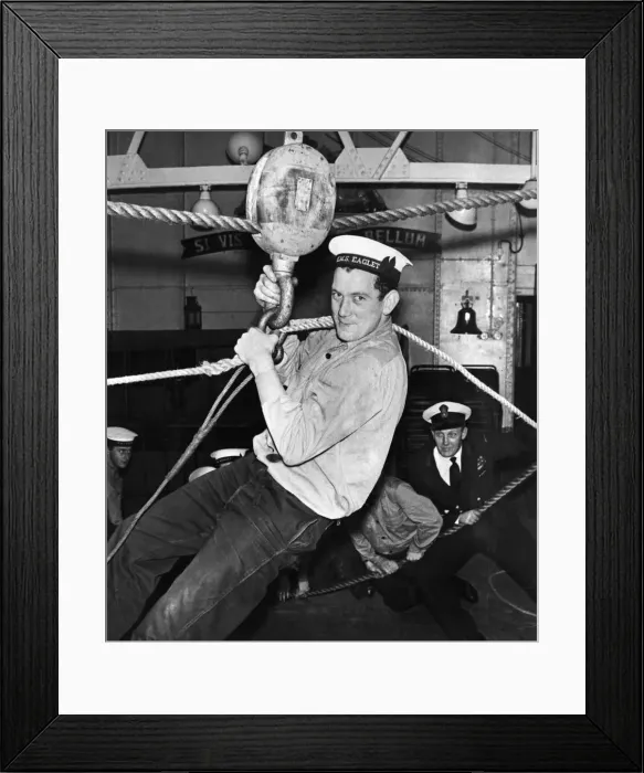 Framed Print : Able seaman Peter Roberts at HMS Eaglet, the training centre for the Royal Naval Reserve Framed Print : Able seaman Peter Roberts at HMS Eaglet, the training centre for the Royal Naval Reserve