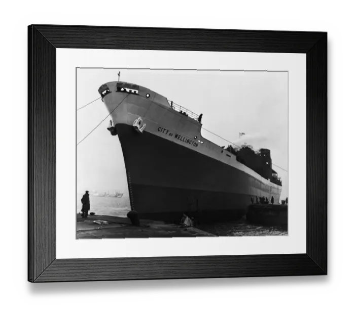 Framed Print : The new motor vessel City of Wellington, a 10, 000 ton cargo liner for the Ellerman Line Framed Print : The new motor vessel City of Wellington, a 10, 000 ton cargo liner for the Ellerman Line