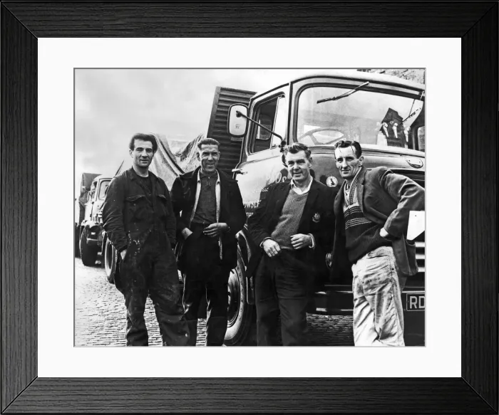 Framed Print : Lorry drivers from St Helens who have been waiting for 24 hours following a hold up Framed Print : Lorry drivers from St Helens who have been waiting for 24 hours following a hold up