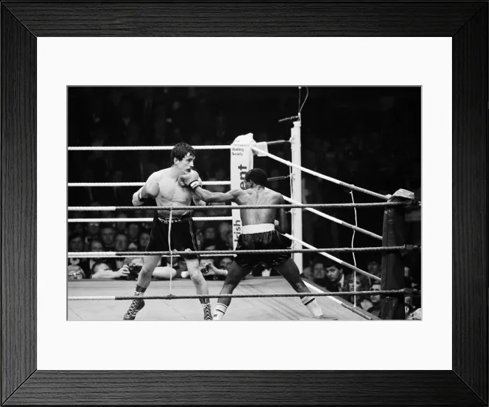 Framed Print : Barry McGuigans second defence of his WBA title against Danilo Cabrera at The Royal Framed Print : Barry McGuigans second defence of his WBA title against Danilo Cabrera at The Royal