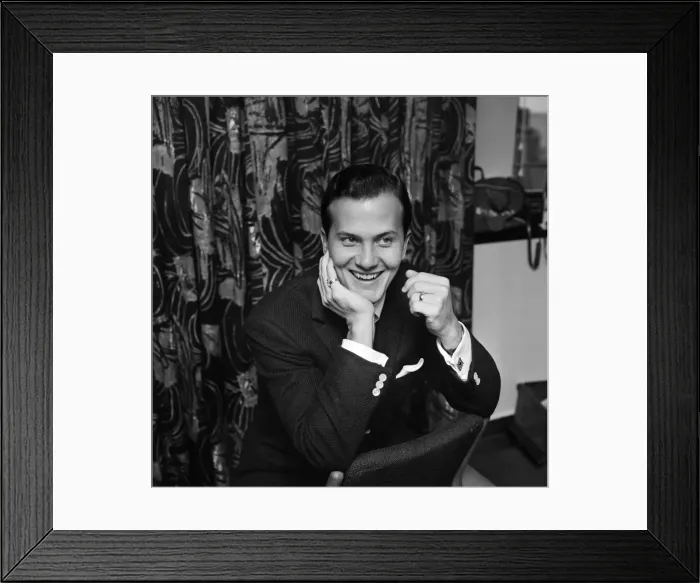 Framed Print : American singer, Pat Boone. He is in London for the