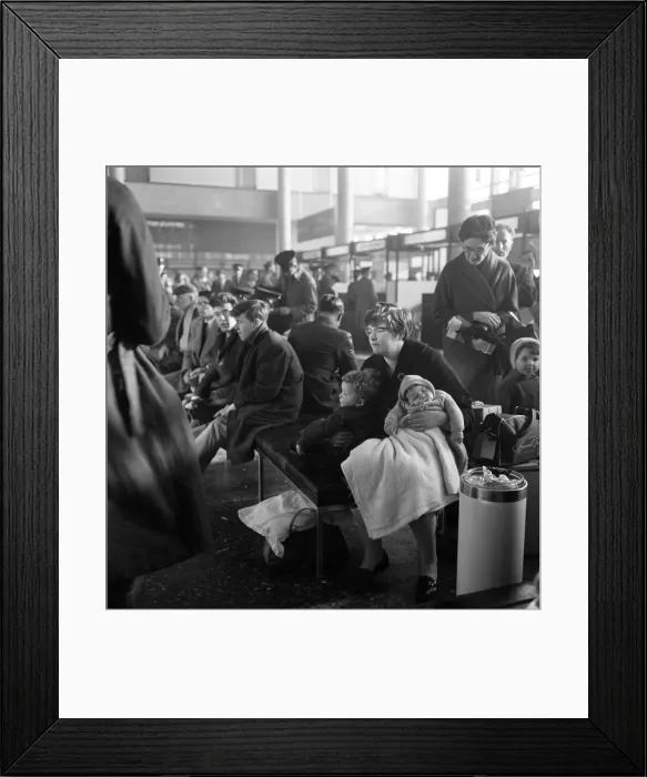 Framed Print : It is a long wait for planes at Gatwick airport, due to fog