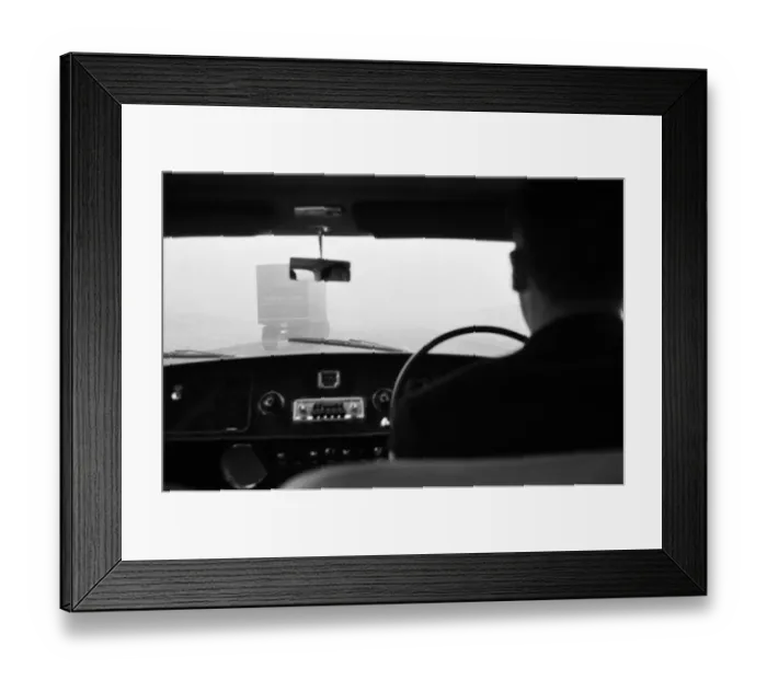 Framed Print : Driving conditions on the M1 between the A505 junction at Luton