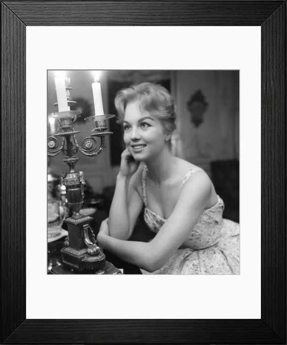 Framed Print : Mylene Demongeot, french actress, pictured in London, Wednesday 26th March 1958 Framed Print : Mylene Demongeot, french actress, pictured in London, Wednesday 26th March 1958
