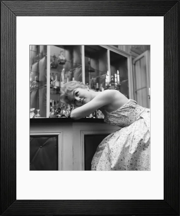 Framed Print : Mylene Demongeot, french actress, pictured in London, Wednesday 26th March 1958 Framed Print : Mylene Demongeot, french actress, pictured in London, Wednesday 26th March 1958