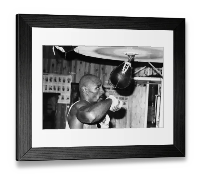 Framed Print : American boxer Marvin Hagler in London to challenge WBC Framed Print : American boxer Marvin Hagler in London to challenge WBC