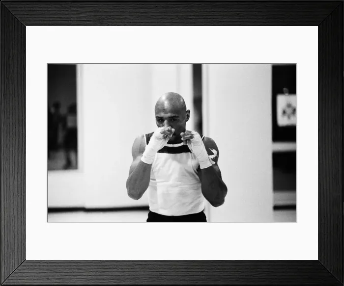 Framed Print : WBC and WBA world champion Marvin Hagler training for his sixth defence of his world Framed Print : WBC and WBA world champion Marvin Hagler training for his sixth defence of his world