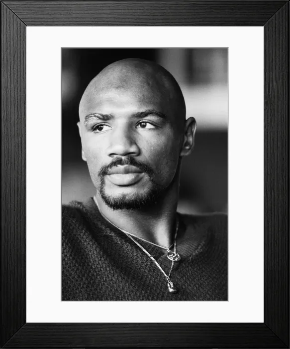 Framed Print : WBC and WBA world champion Marvin Hagler relaxing ahead of his sixth defence against Framed Print : WBC and WBA world champion Marvin Hagler relaxing ahead of his sixth defence against