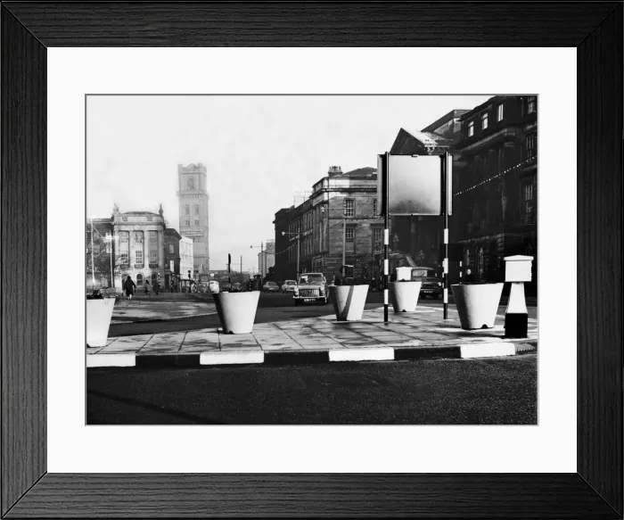 Framed Print : Concrete urns on Hamilton Square in Birkenhead, Wirral, Merseyside Framed Print : Concrete urns on Hamilton Square in Birkenhead, Wirral, Merseyside