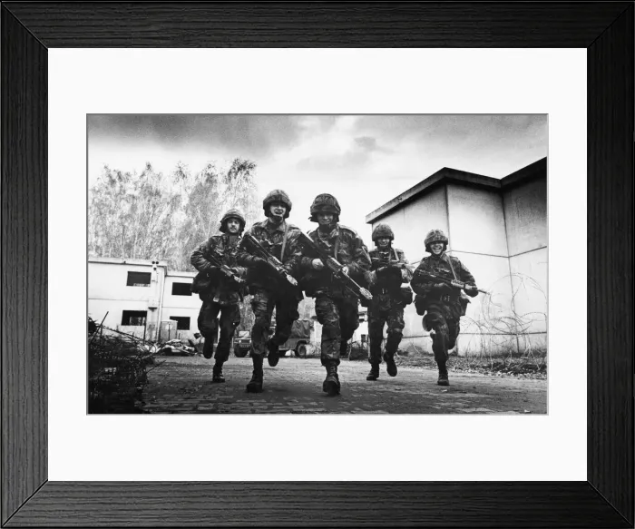 Framed Print : Soldier of the Kings regiment of the British Army in West Germany pictured during