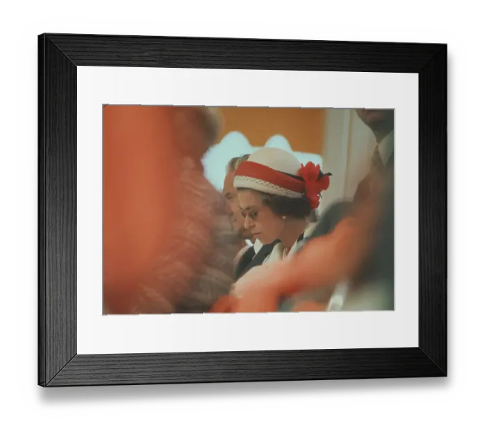 Framed Print : Queen Elizabeth II, attends the 1976 Olympic Games in Canada In this picture Framed Print : Queen Elizabeth II, attends the 1976 Olympic Games in Canada In this picture
