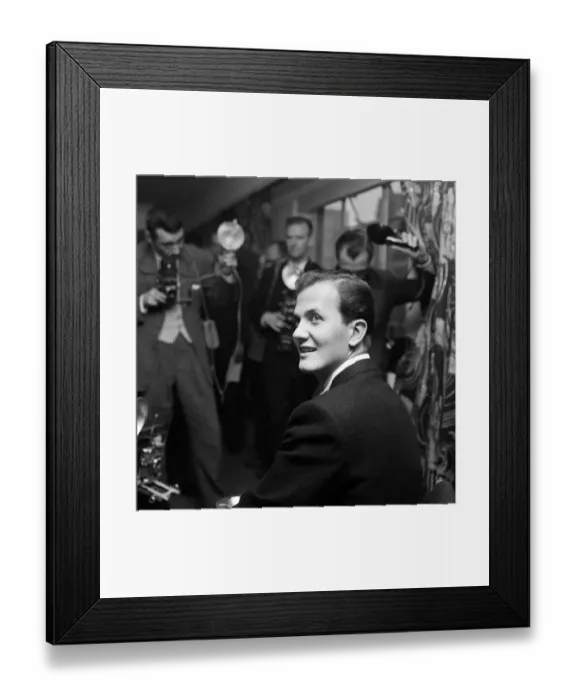 Framed Print : American singer, Pat Boone. He is in London for the