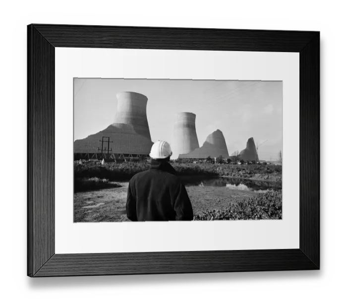Framed Print : Gales which topped 100 miles an hour battered three giant concrete towers to rubble Framed Print : Gales which topped 100 miles an hour battered three giant concrete towers to rubble