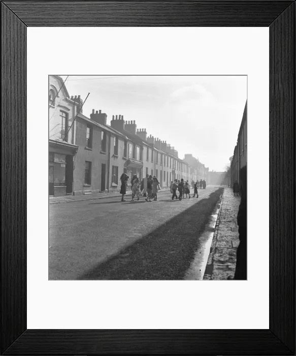Framed Print : Arab children seen here on their way to attend the Peel Street Mosque in Tiger Bay Framed Print : Arab children seen here on their way to attend the Peel Street Mosque in Tiger Bay