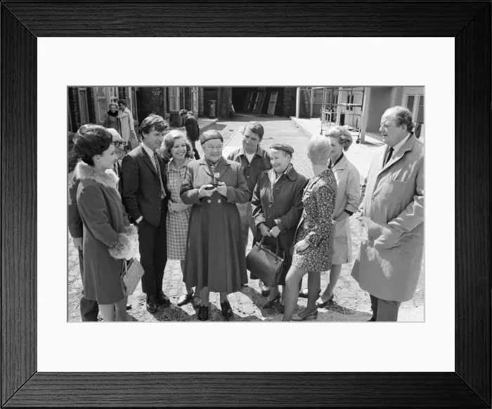 Framed Print : A new street setting for Coronation Street'. Granada TV have built an outdoor