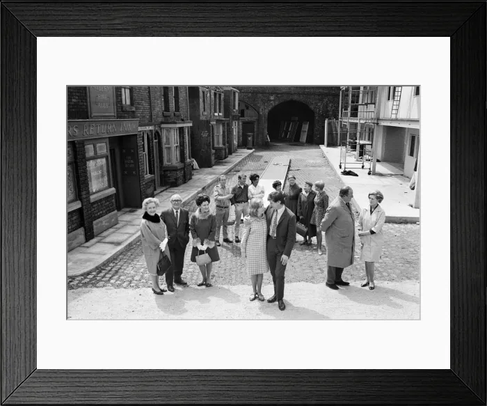 Framed Print : A new street setting for Coronation Street'. Granada TV have built an outdoor