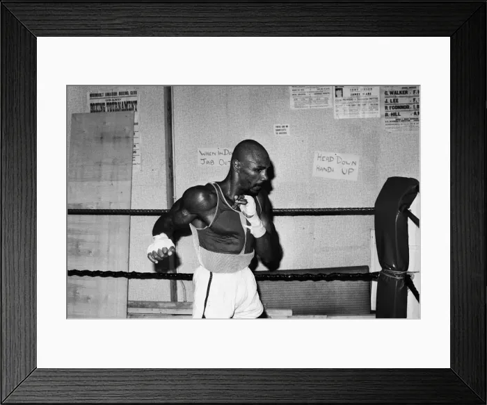 Framed Print : American boxer Marvin Hagler in London to challenge WBC Framed Print : American boxer Marvin Hagler in London to challenge WBC