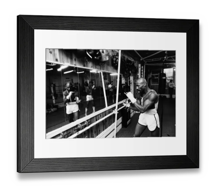 Framed Print : American boxer Marvin Hagler in London to challenge WBC Framed Print : American boxer Marvin Hagler in London to challenge WBC
