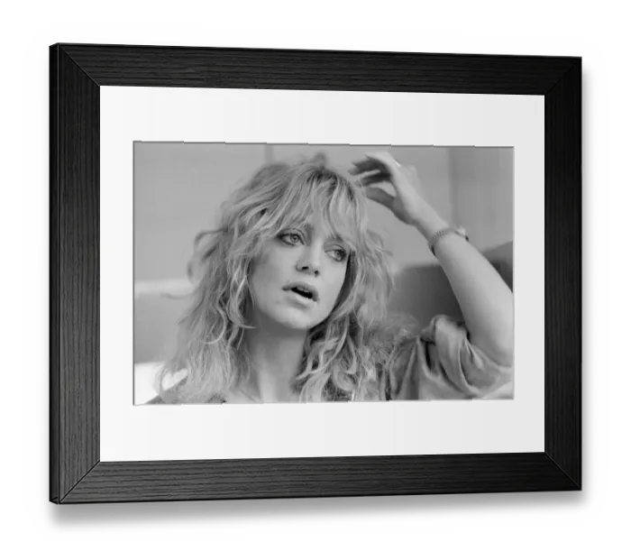 Framed Print : Goldie Hawn, American actress, in the UK to promote new film, Private Benjamin