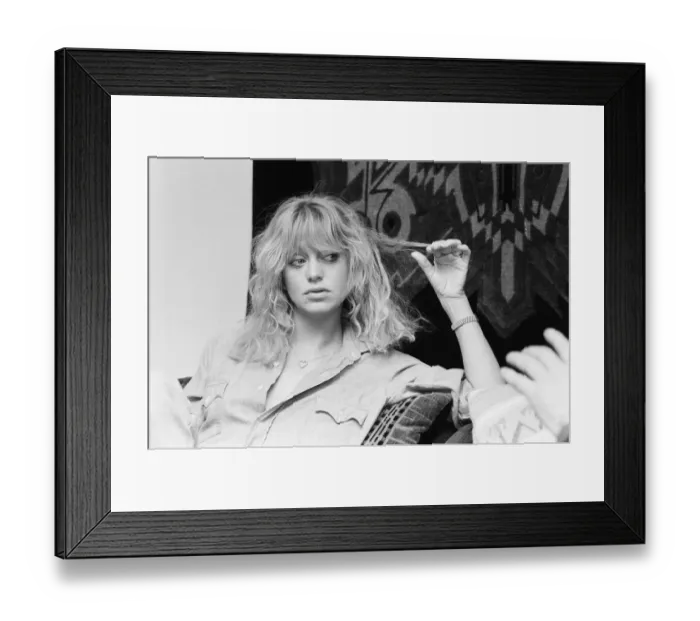 Framed Print : Goldie Hawn, American actress, in the UK to promote new film, Private Benjamin